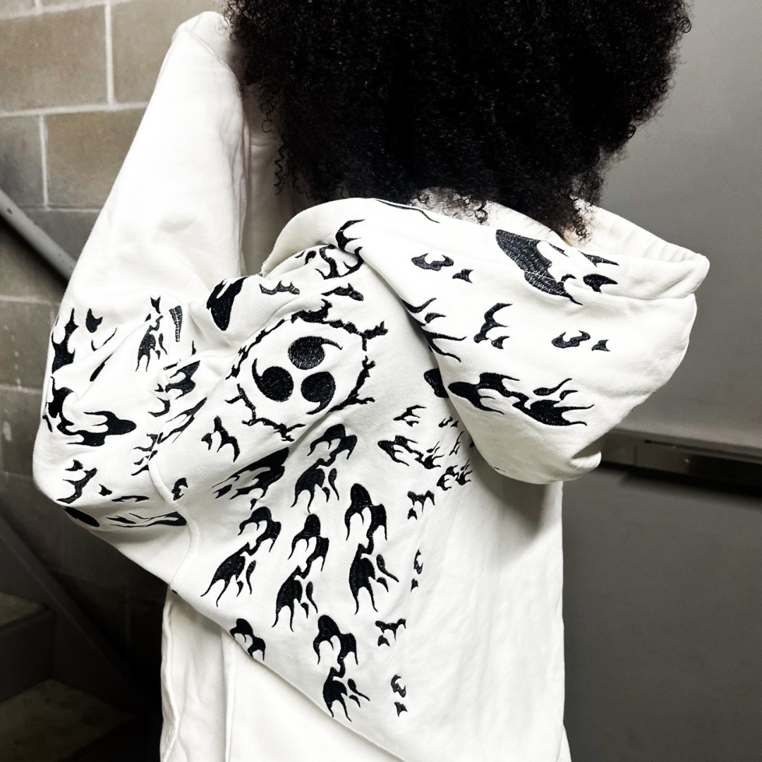 "SASUKE UCHIHA X CURSE MARKS" ZIP HOODIE