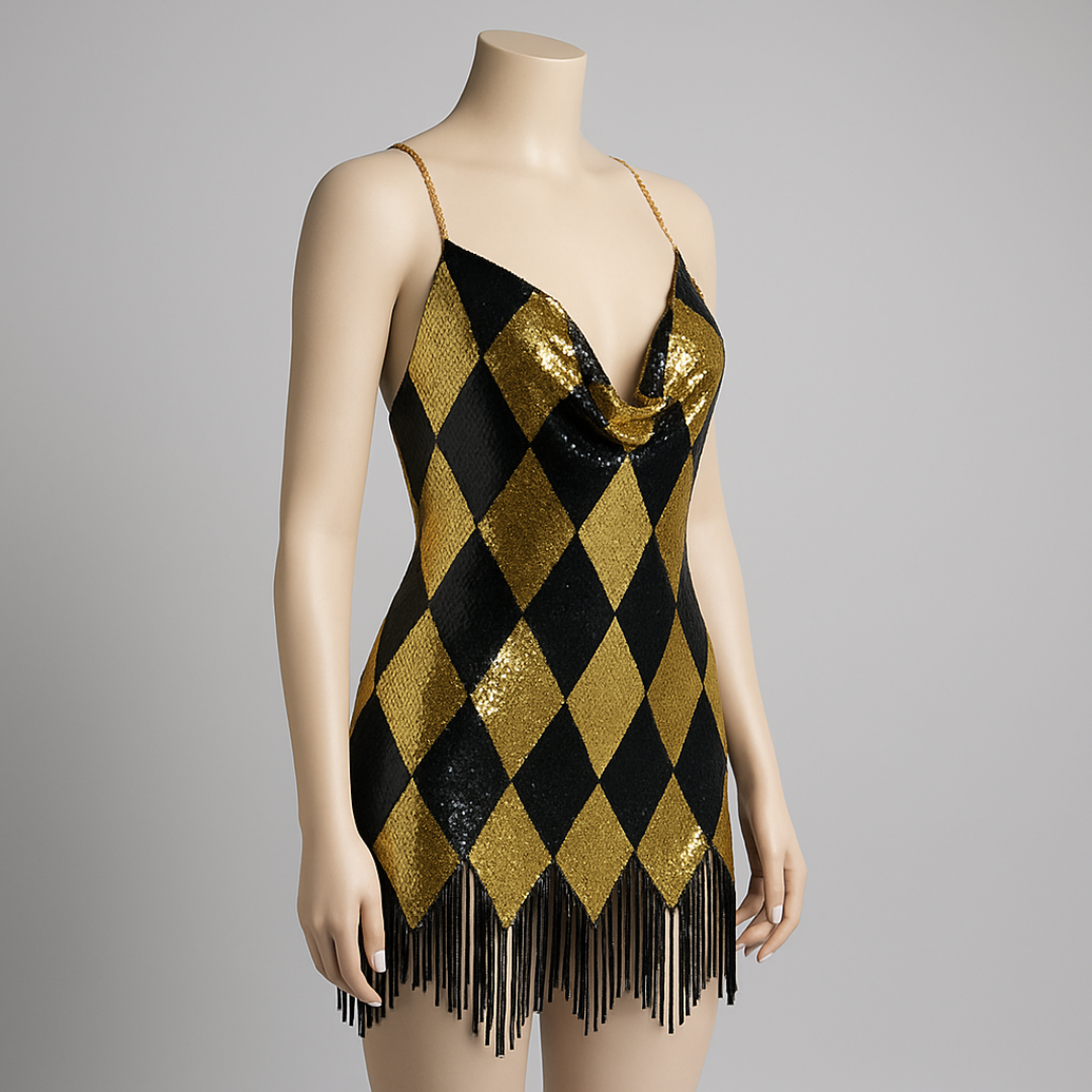 HARLEY QUIN GOLD DRESS