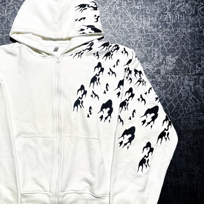 "SASUKE UCHIHA X CURSE MARKS" ZIP HOODIE