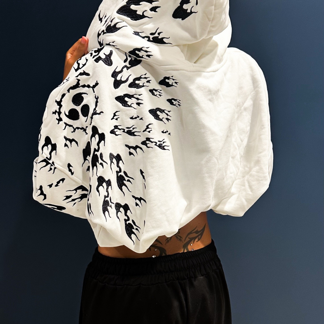 "SASUKE UCHIHA X CURSE MARKS" ZIP HOODIE